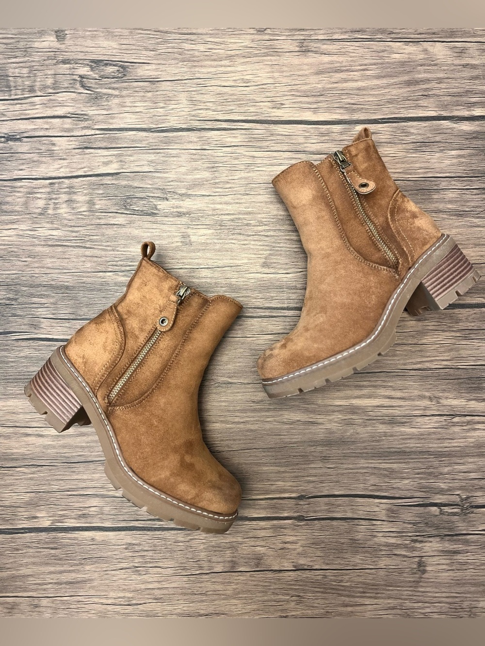 Pierre Dumas Everlee Ankle Boots in New Tan Suede